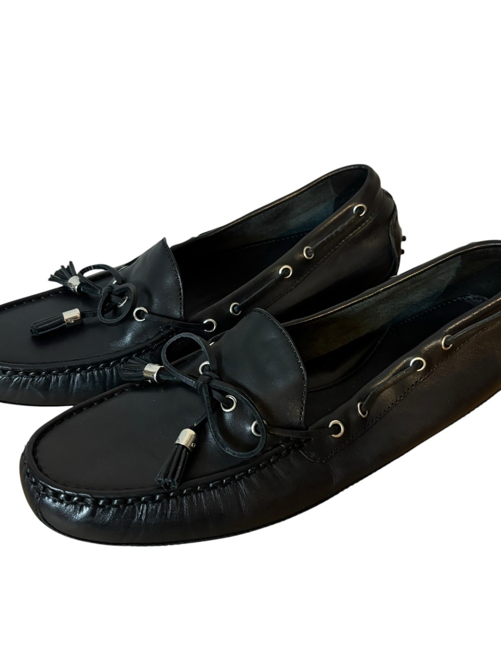 Cole Haan Women’s Black Leather Driving Loafer Shoes 9.5 B